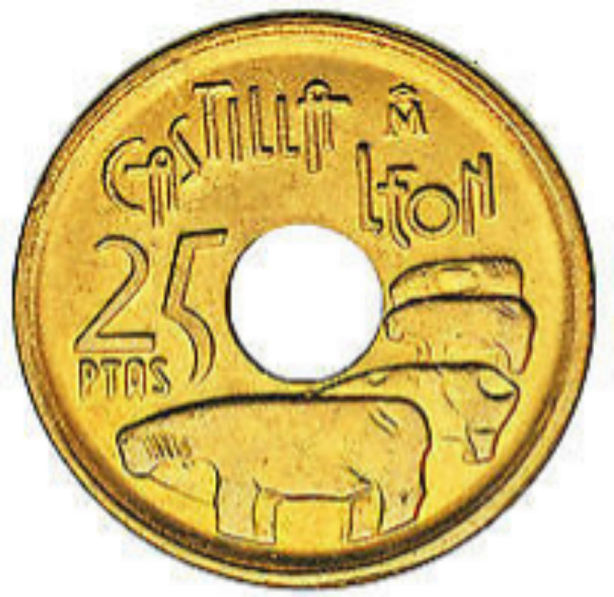 25 pesetas de 1966
