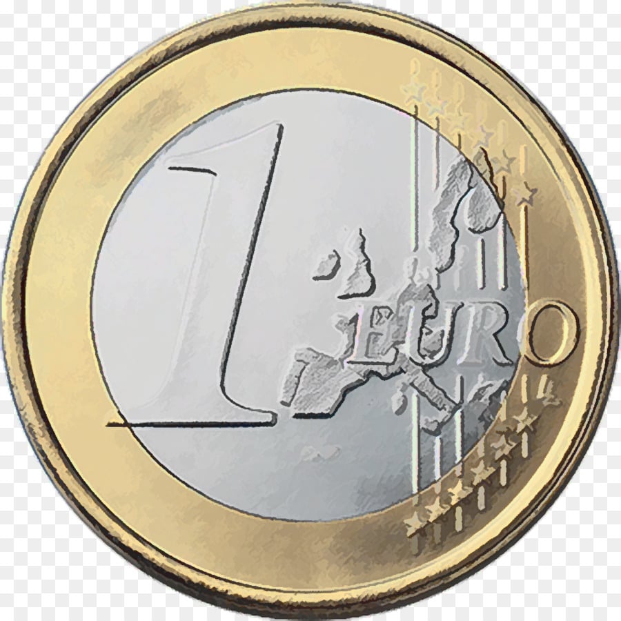 1 Euro com Mapa Antigo