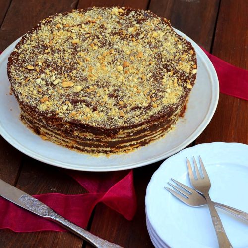 Bolo de bolacha com chocolate