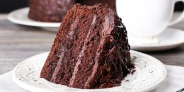 Bolo de chocolate húmido e fofo
