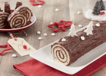 Tronco de Natal com recheio de trufa