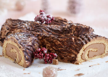 Tronco de Natal com recheio de trufa