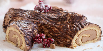 Tronco de Natal com recheio de trufa