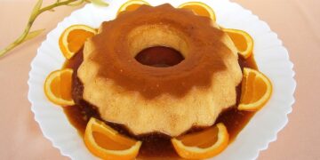 Pudim de laranja com leite condensado