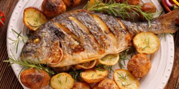 Peixe assado no forno