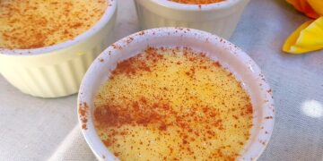 Arroz doce com pudim mandarim