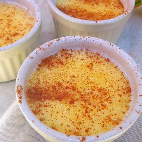 Arroz doce com pudim mandarim