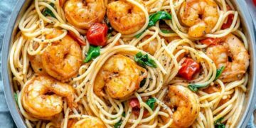 Massa com gambas