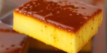 Pudim de pão no forno