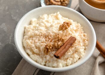 Arroz doce com pudim flan