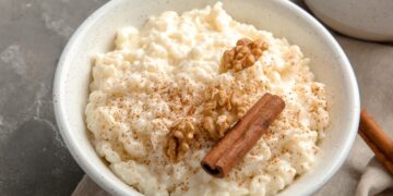 Arroz doce com pudim flan
