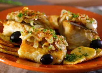 Bacalhau assado na brasa