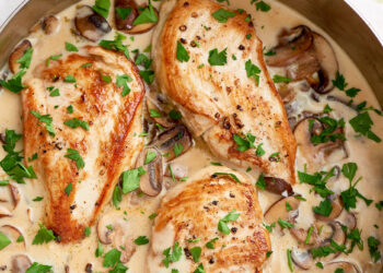 Bifes de frango com cogumelos