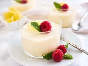 Mousse de limão com natas