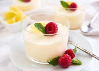 Mousse de limão com natas