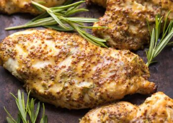 Bifes de frango com mostarda