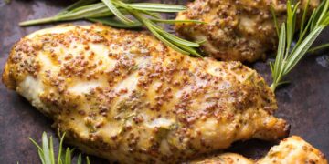 Bifes de frango com mostarda