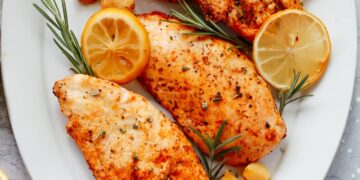 Bifes de frango no forno