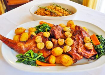 Cabrito assado no forno