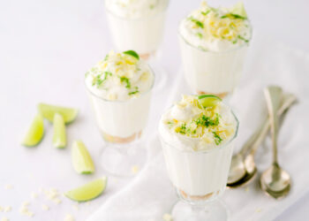 Mousse de lima com iogurte