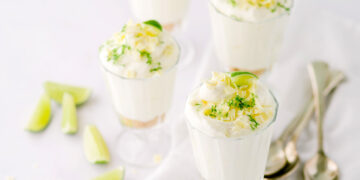 Mousse de lima com iogurte
