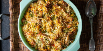 Arroz de frango no forno