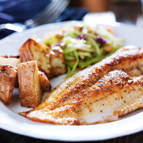 Filetes de pescada no forno