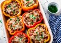 Pimentos recheados com carne picada