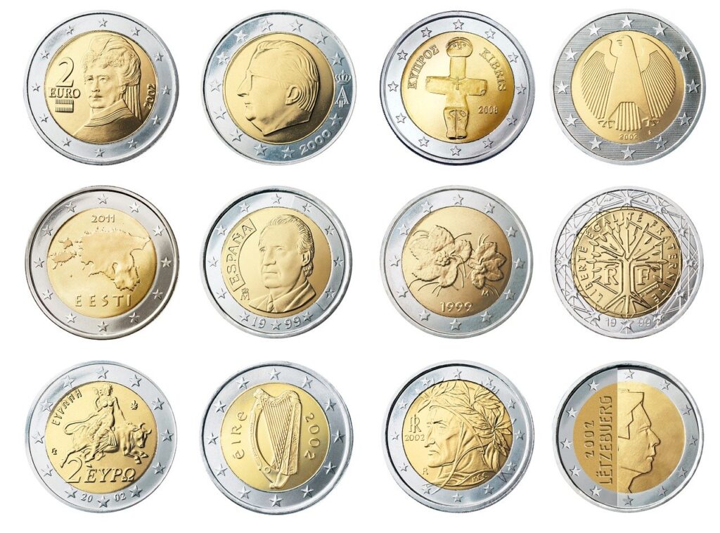 Moedas valiosas de 2 euros