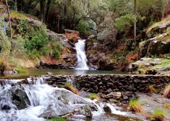 Percurso das quedas de água das paredes