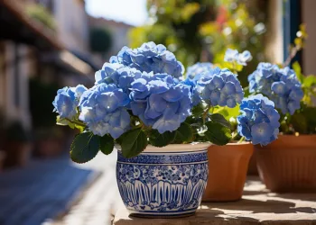 plantas com flores azuis