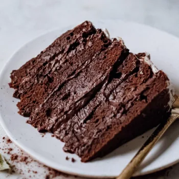Bolo de chocolate húmido e fofo