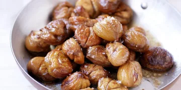 Castanhas cozidas com erva doce