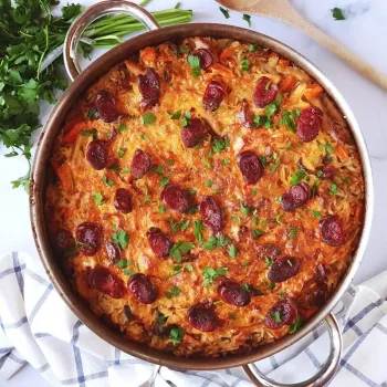 Arroz de frango no forno