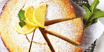 Bolo de requeijão e limão