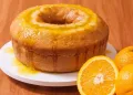Bolo de laranja com calda
