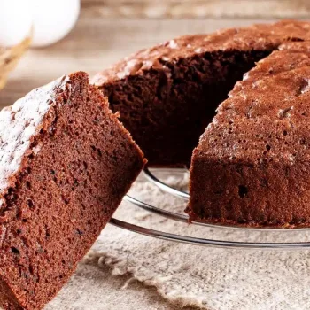 Bolo de chocolate e café