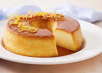 Pudim de laranja e leite condensado