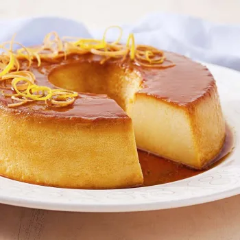 Pudim de laranja e leite condensado