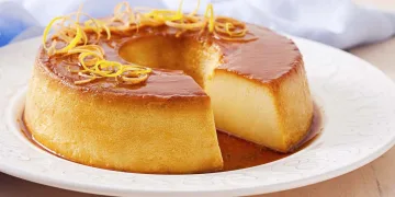 Pudim de laranja e leite condensado