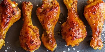 Pernas de frango no forno estaladiças