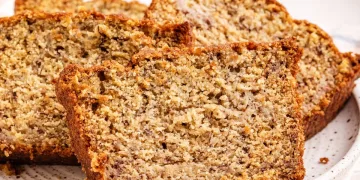 Bolo de banana e aveia