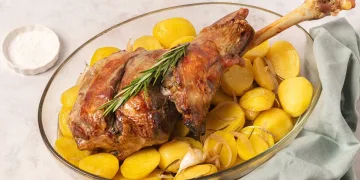 Cabrito assado no forno à Alentejana