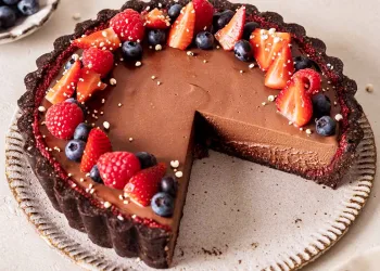 Tarte de mousse de chocolate