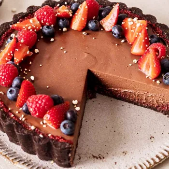 Tarte de mousse de chocolate