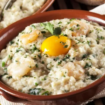 Açorda de gambas à moda do Alentejo