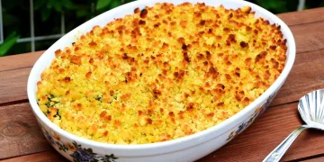 Bacalhau com broa e espinafres