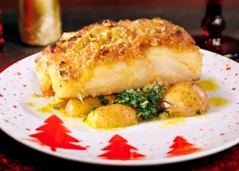 Bacalhau com broa e grelos