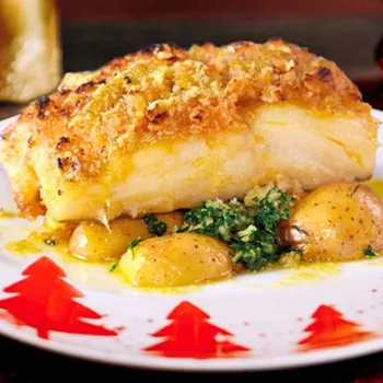 Bacalhau com broa e grelos