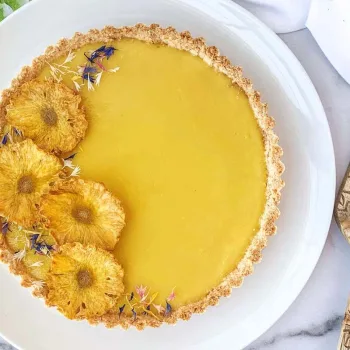 Tarte de coco e ananás